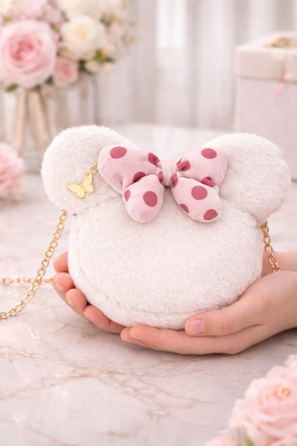 Petite Joséphine™ – Plush Bow Crossbody Bag