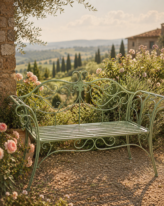 Château Élégance® Maison Riviera™ – Luxury Metal Patio Bench