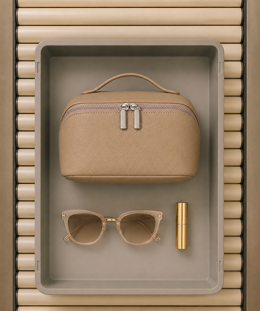 Élise Voyage™ Genuine Leather Vanity Case