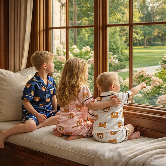 Petit Rêve™ – Refined Satin Summer Pajama Set