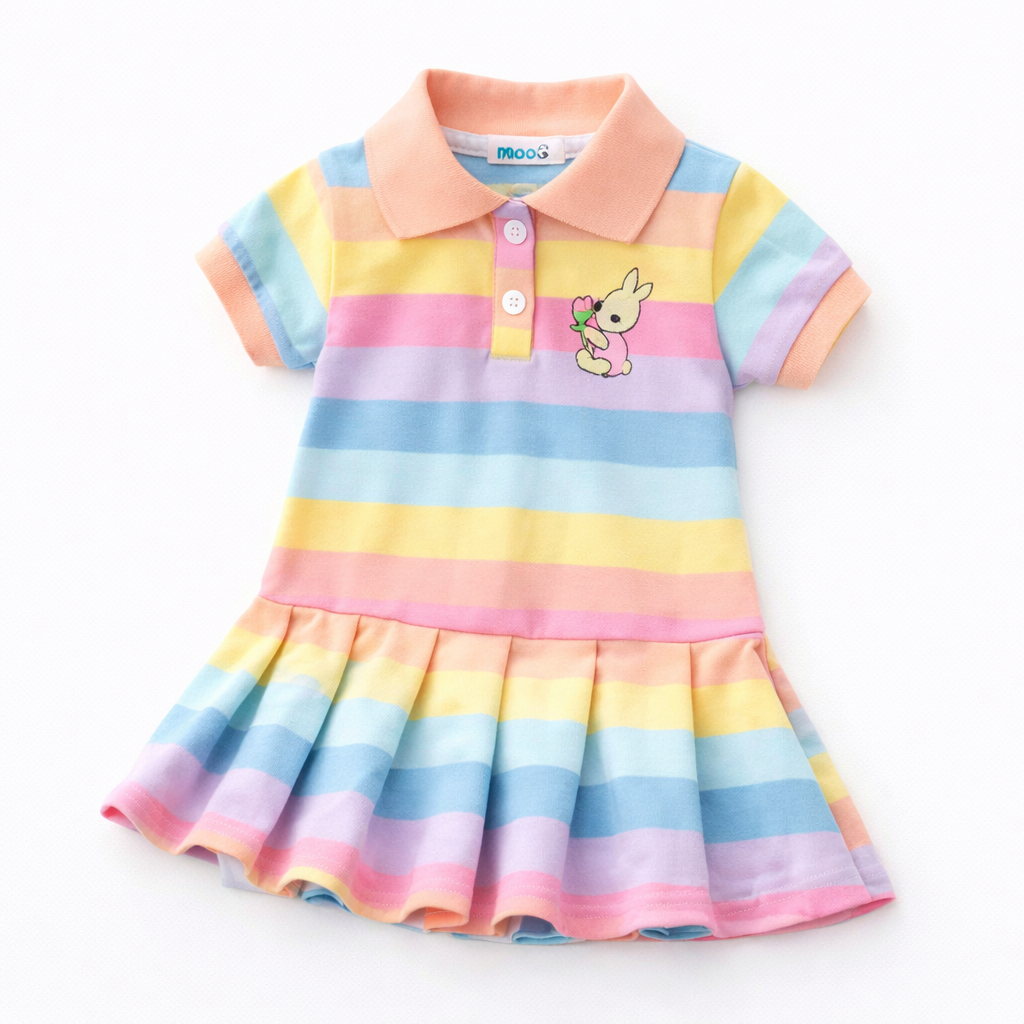 Château Élégance Bébé – Riviera Stripe Everyday Dress