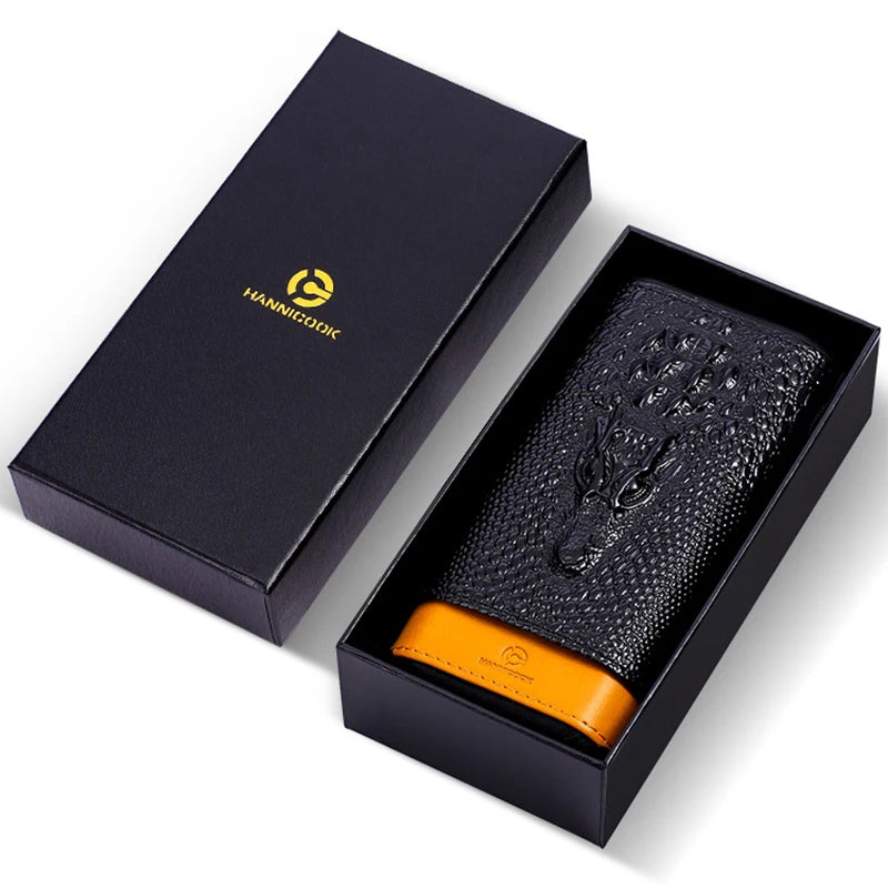 Château Élégance® Noir Héritage™ – Architectural Leather Travel Humidor
