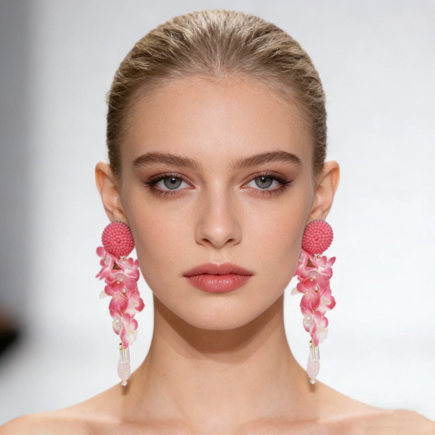 Rose Petal Cascade Earrings