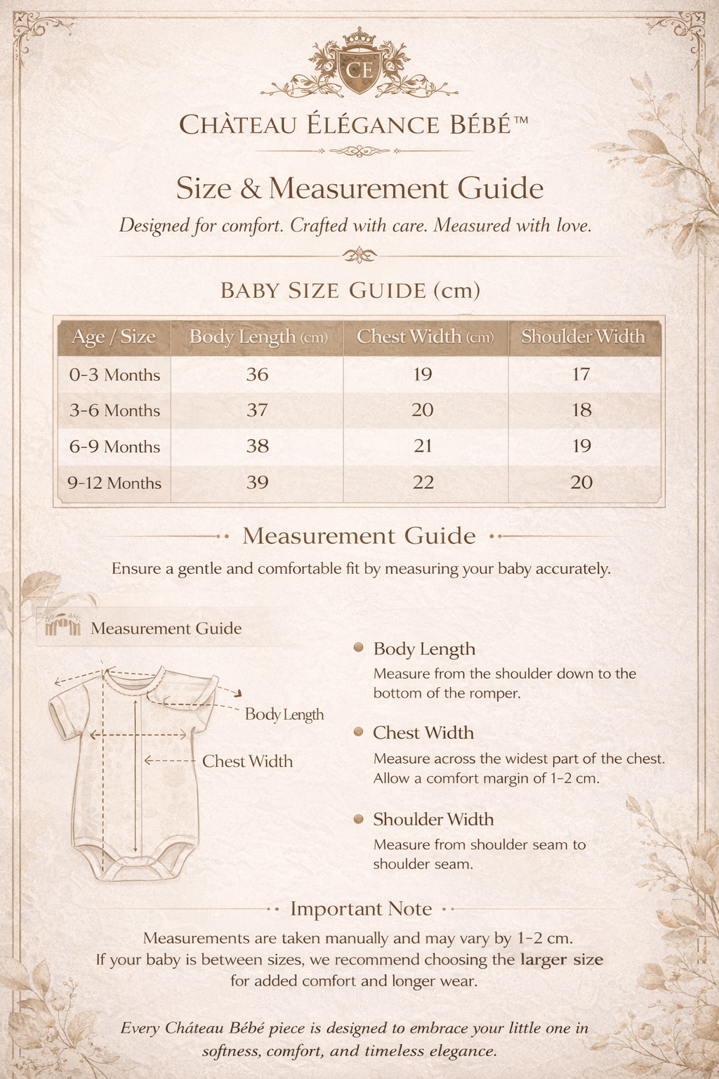 Château Élégance Bébé™ – Petit Soft Cotton Baby Set