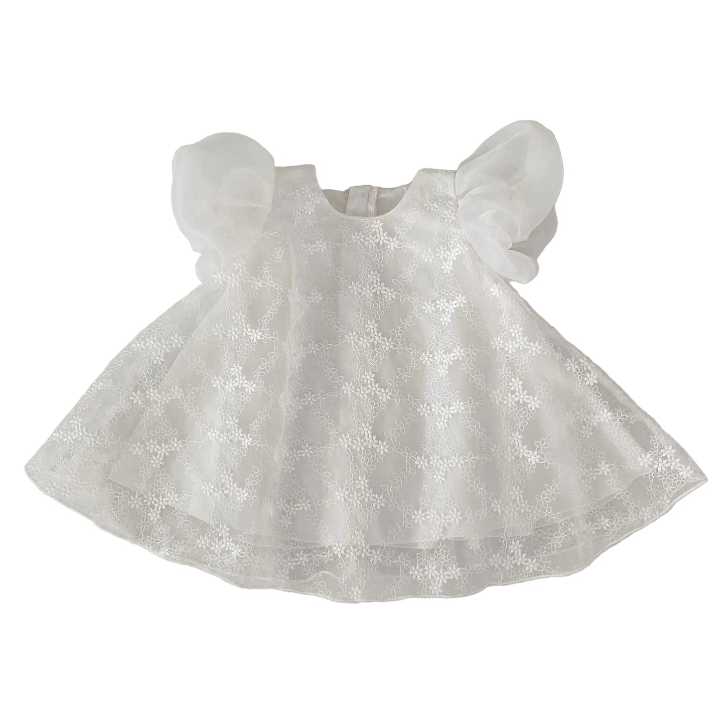 Château Élégance Bébé – Cotton Lace Dress for Timeless Celebrations