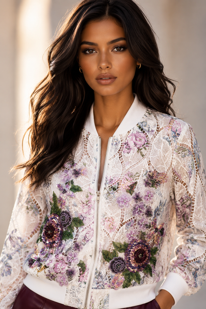 Château Élégance Lilac Tweed Jacket