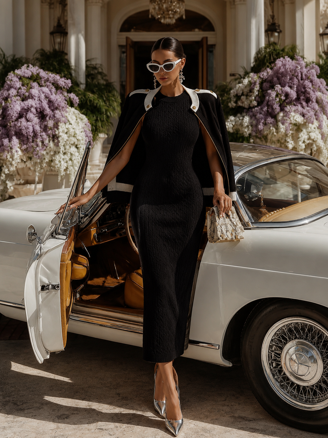 Château Élégance Contour Women Knit Dress Set