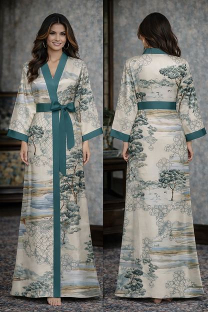 Maison Élégance — Satin L’Intime Kimono