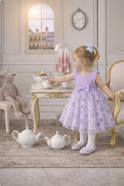 Château Élégance Bébé – Delicate Tulle Dress for Special Moments