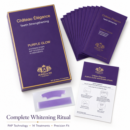 Château Élégance Purple Glow Teeth Whitening Strips (14 pcs)