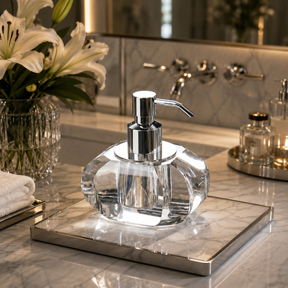 Crystal Élan™ — Sculptural Crystal Soap Dispenser