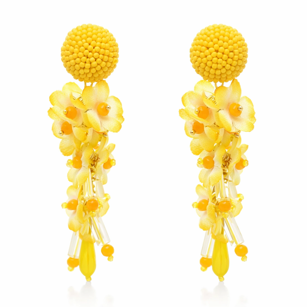 Rose Petal Cascade Earrings