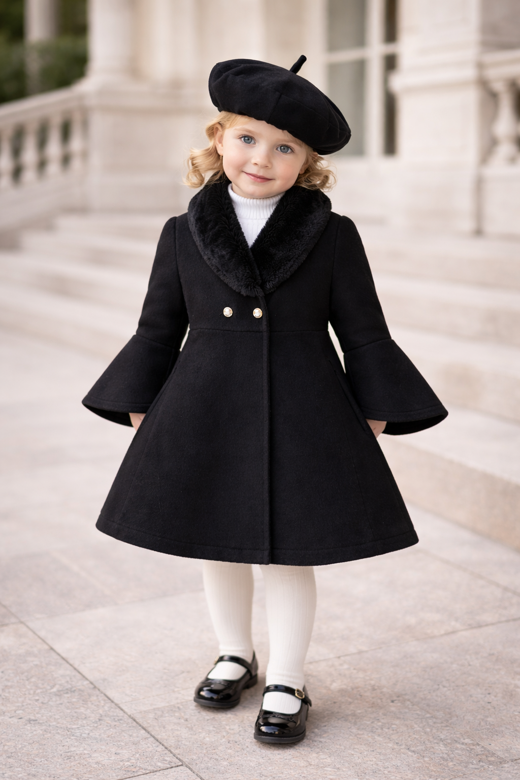 Le Manteau “Petit Alaia” Coat for Girls | Château Élégance