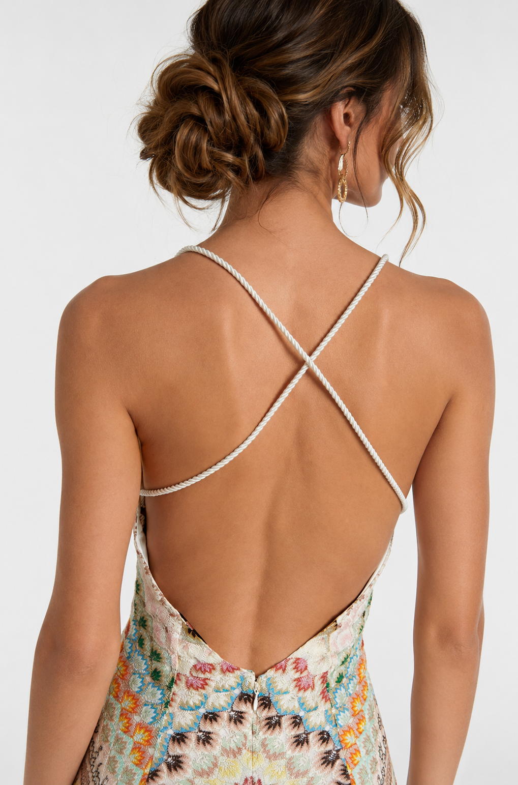Château Élégance Riviera Crochet Maxi Dress