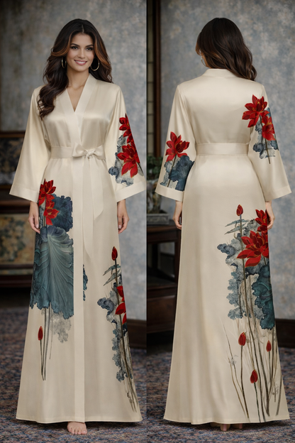 Maison Élégance — Satin L’Intime Kimono