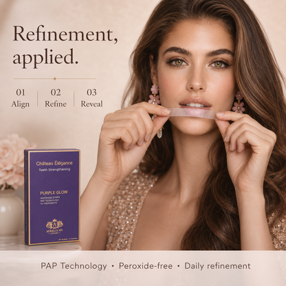 Château Élégance Purple Glow Teeth Whitening Strips (14 pcs)