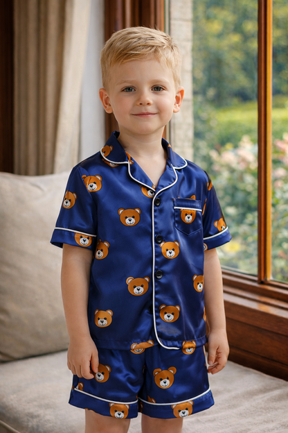 Petit Rêve™ – Refined Satin Summer Pajama Set