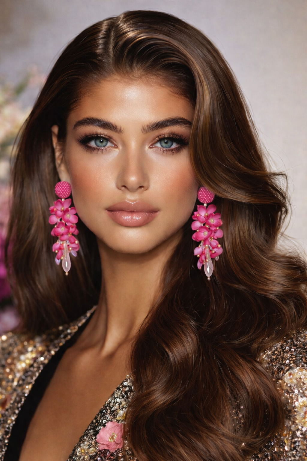 Rosé Cascade Earrings