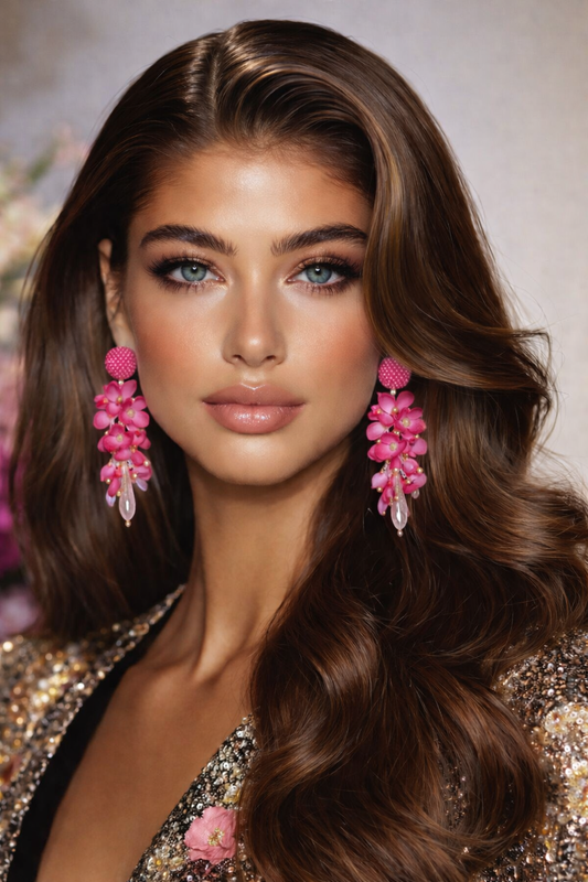 Rosé Cascade Earrings