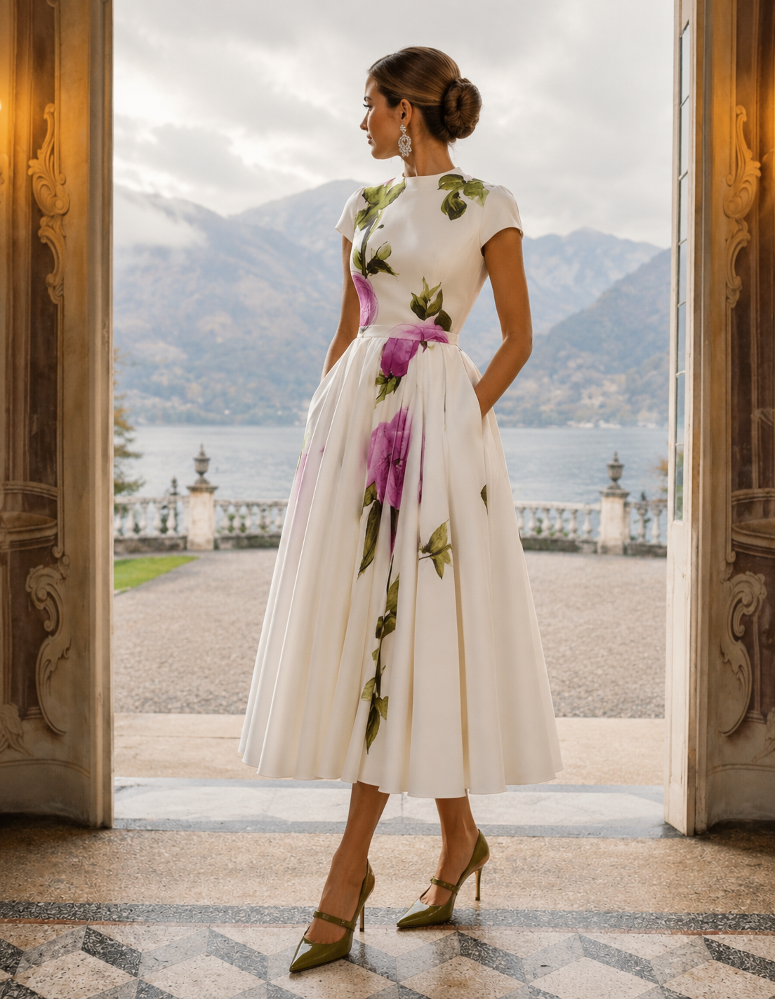 Château Élégance Women's Spring/Summer Floral Dress
