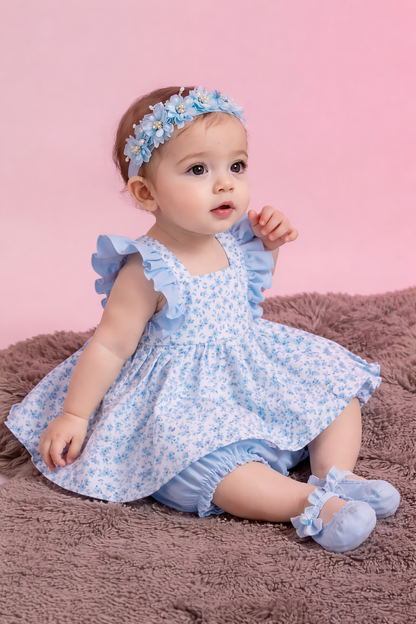 Floral Baby Dress with Flutter Sleeves