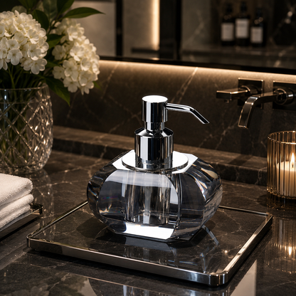 Crystal Élan™ — Sculptural Crystal Soap Dispenser