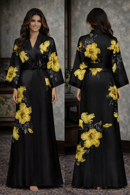 Maison Élégance — Satin L’Intime Kimono