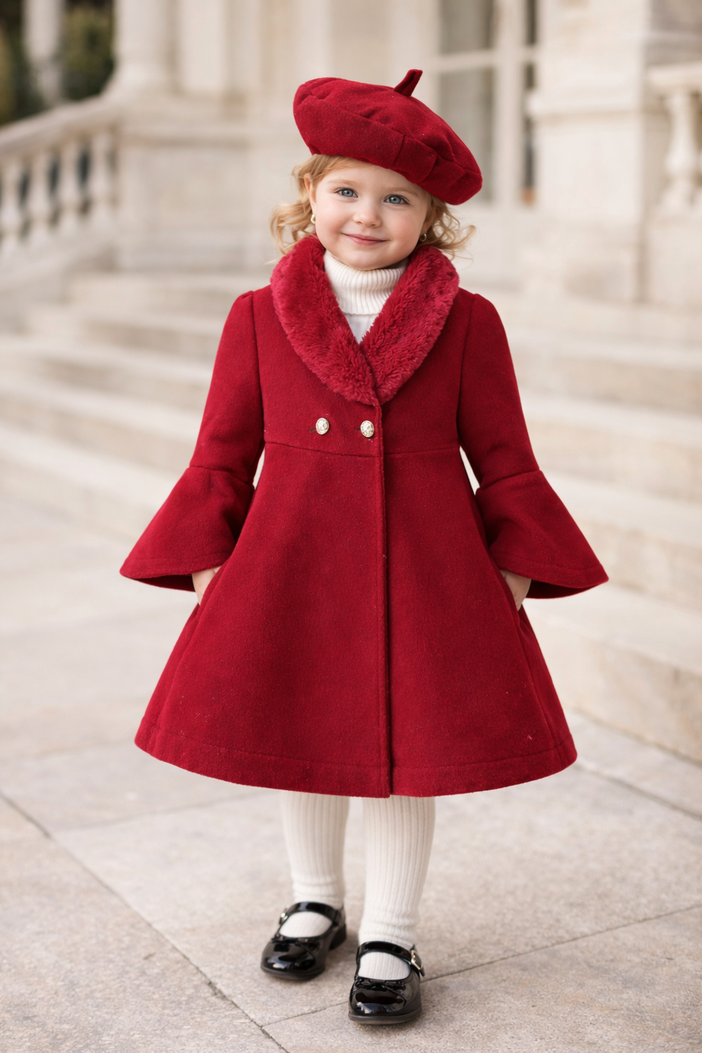 Le Manteau “Petit Alaia” Coat for Girls | Château Élégance