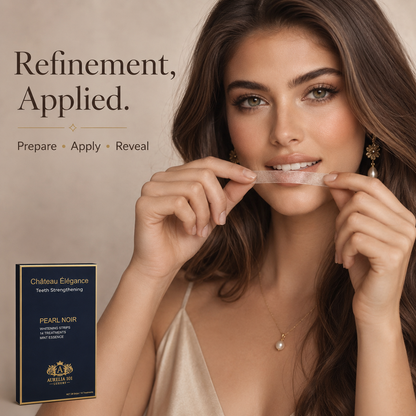 Château Élégance Pearl Noir Whitening Strips – Mint Essence – 14 Treatments