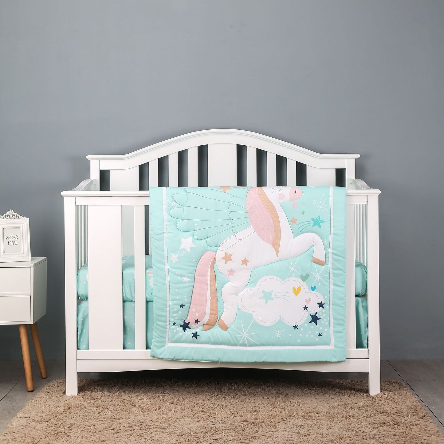Château Élégance Bébé – Soft Crib Bedding Set for Baby (130 × 70 cm)