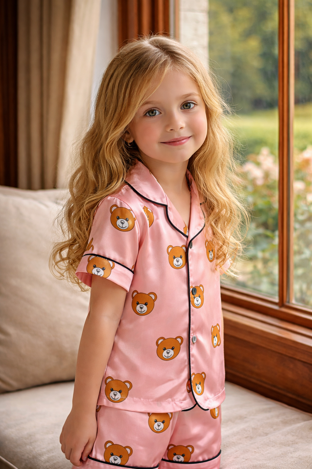 Petit Rêve™ – Refined Satin Summer Pajama Set