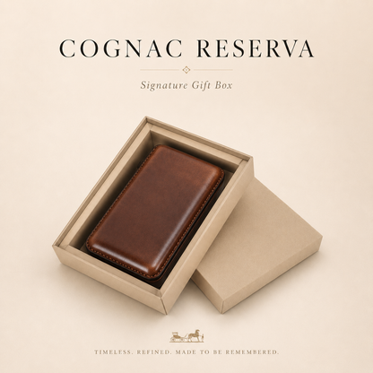 Château Élégance® Windsor Reserve™ – Men’s Leather Cigar Case for 4 Cigars