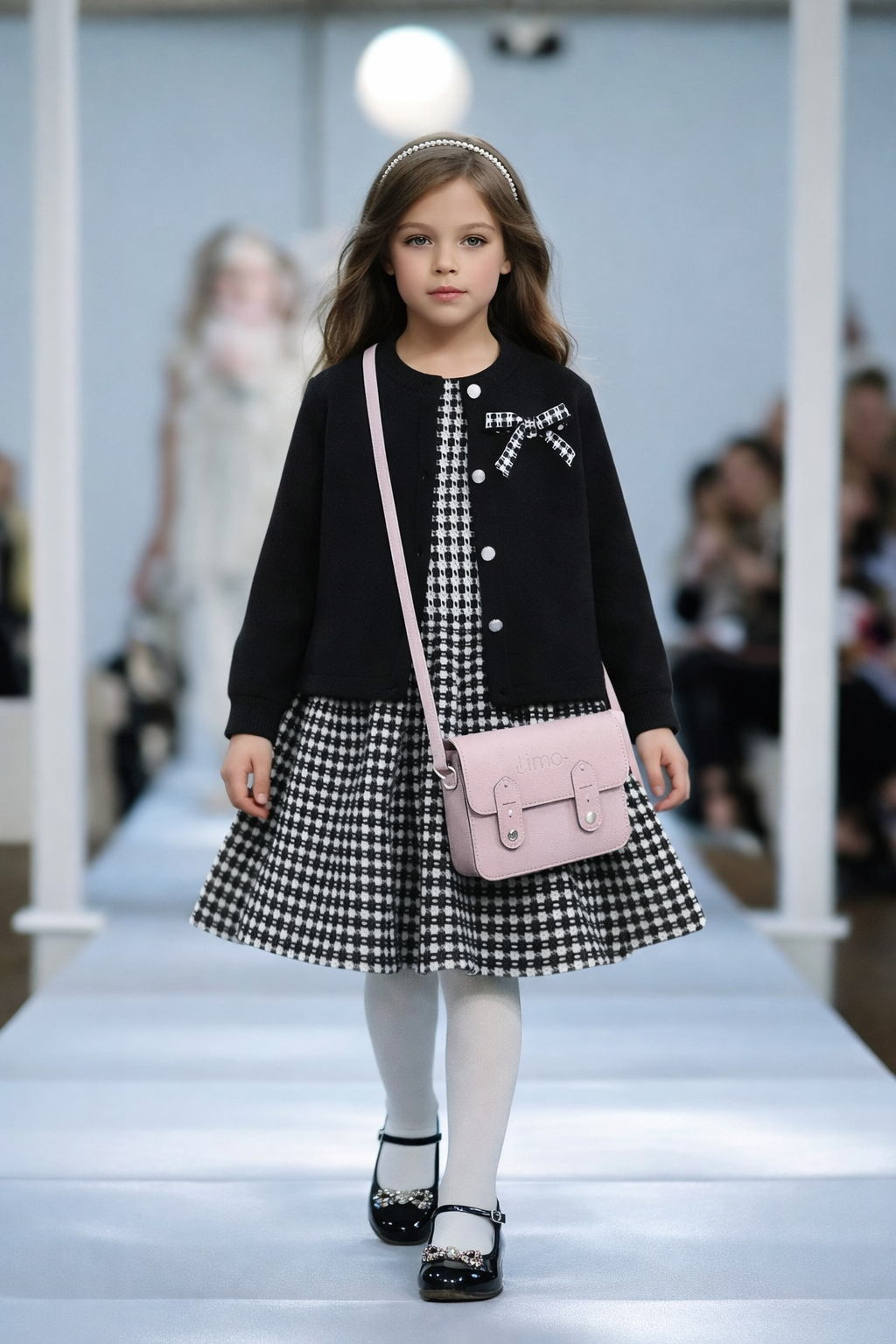 Château Élégance – Knit Dress with Bow Detail & Heritage Skirt