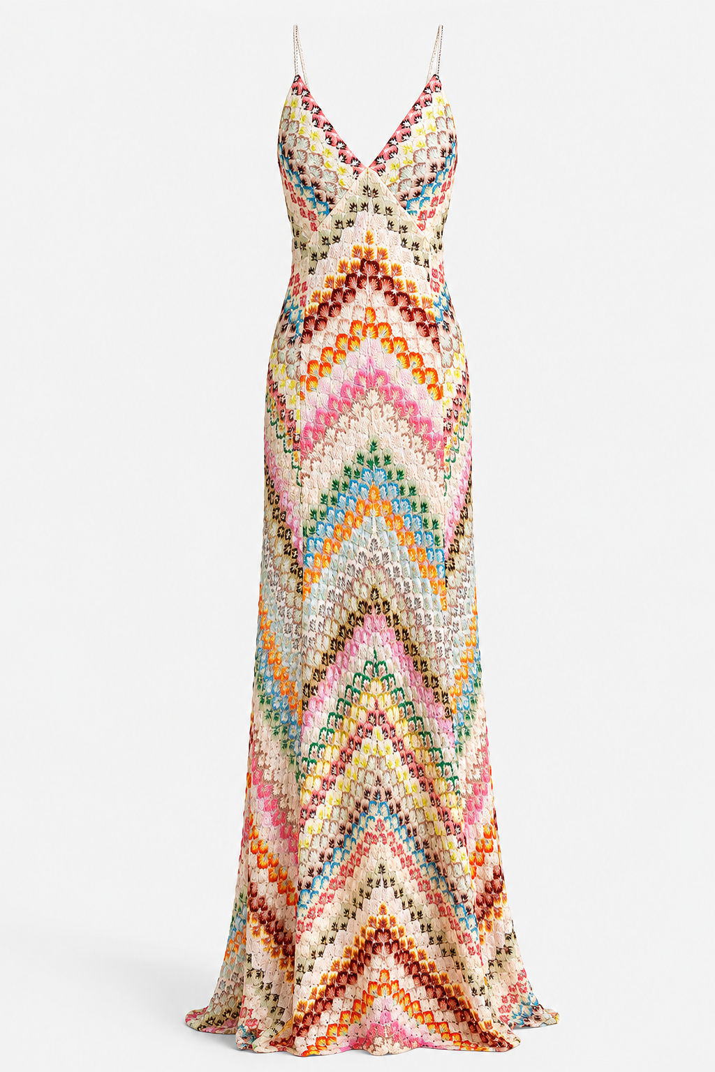 Château Élégance Riviera Crochet Maxi Dress