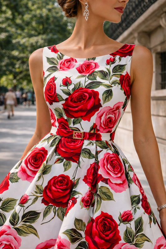 Robe Jardin d’Été – Silhouette Fleurie
