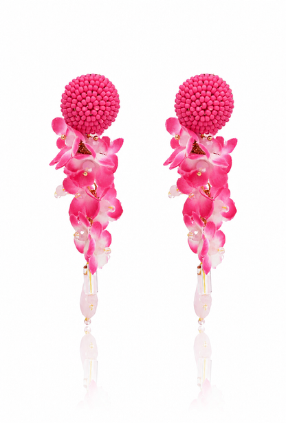 Château Élégance Rosé Cascade Earrings
