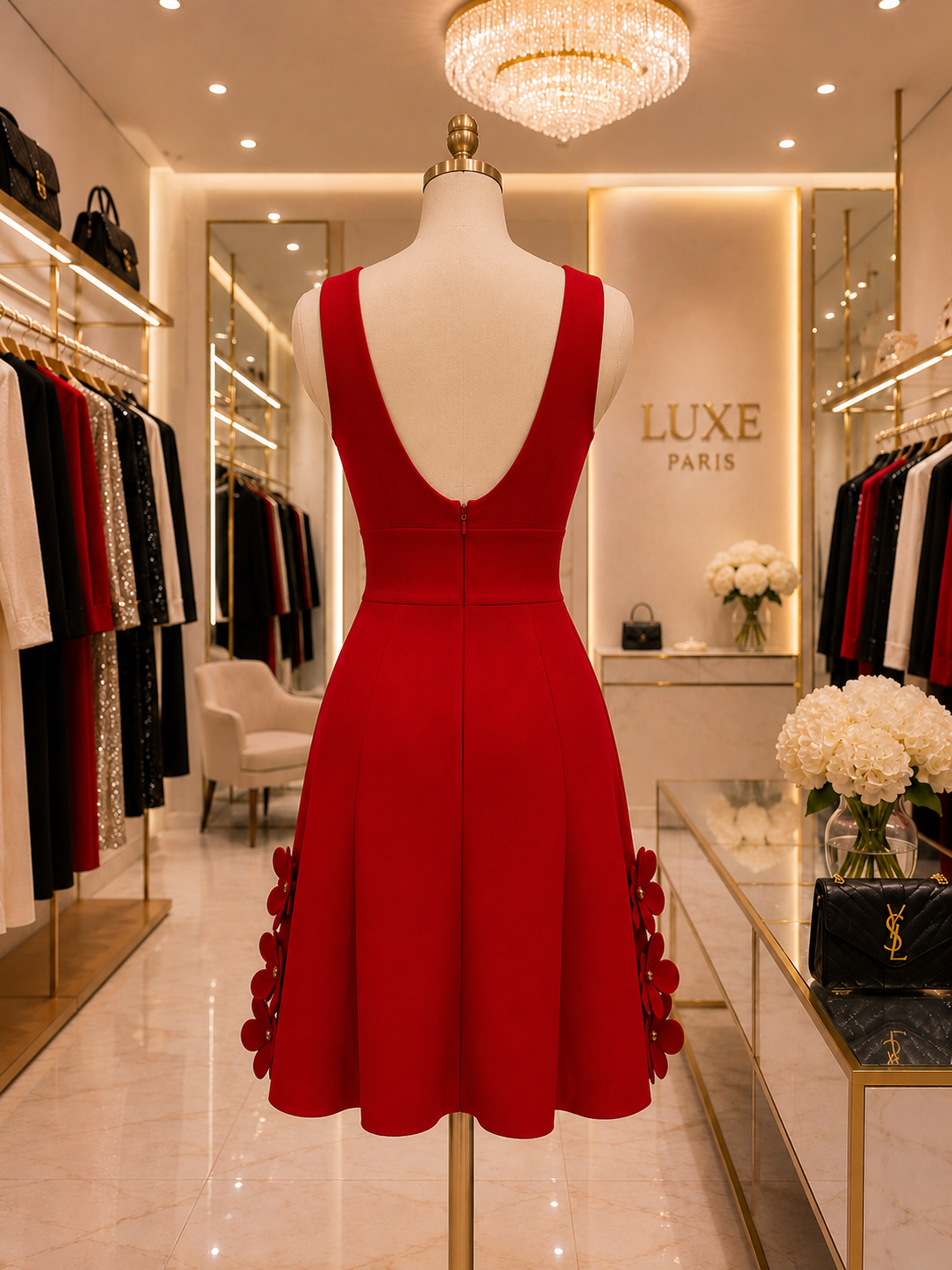 Château Élégance Amélie 3D Floral Dress