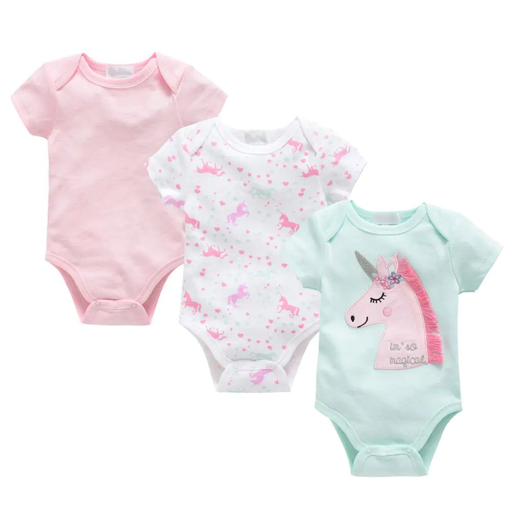 Château Bébé™ – Signature Cotton Romper Set (3-Piece Collection)