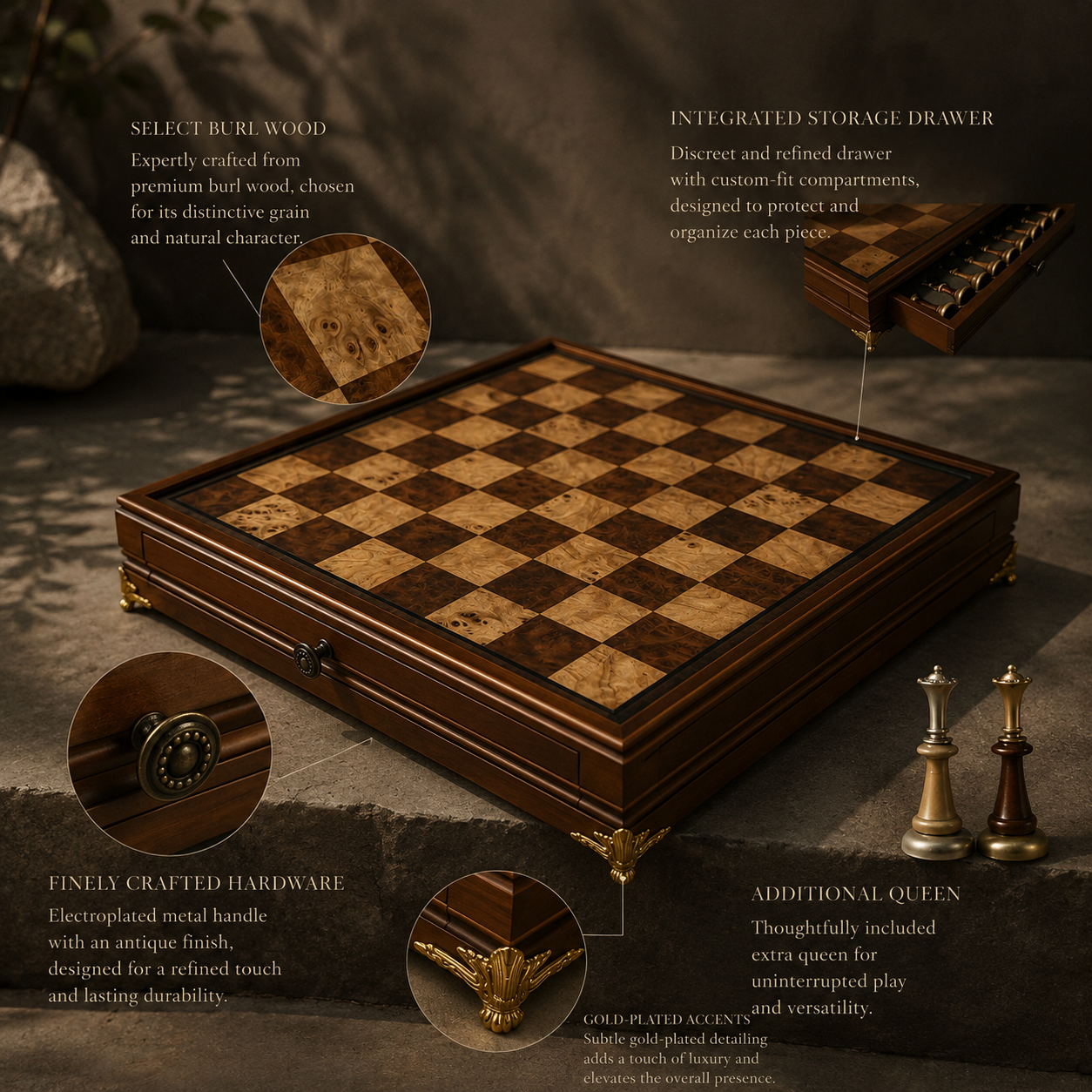 Château Élégance® Maison Héritage Chess Set