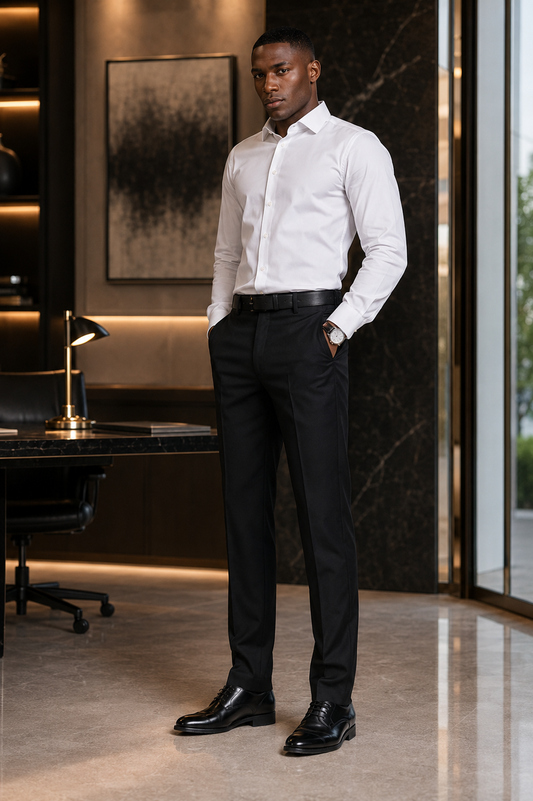 Château Élégance Men’s Slim Fit Viscose Pants