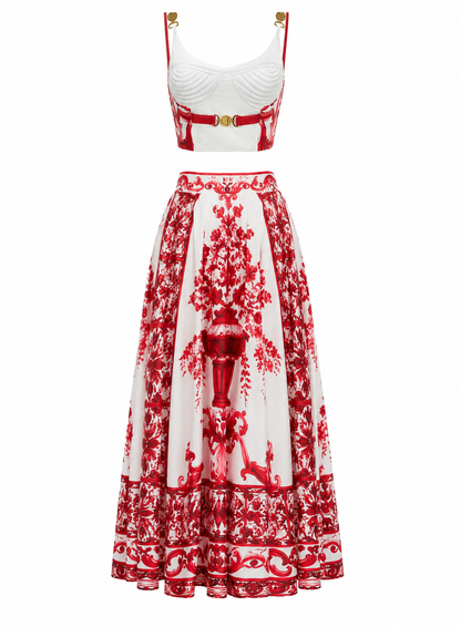 Château Élégance Capri Muse Two-Piece Skirt Set