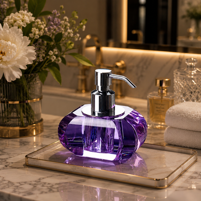 Crystal Élan™ — Sculptural Crystal Soap Dispenser