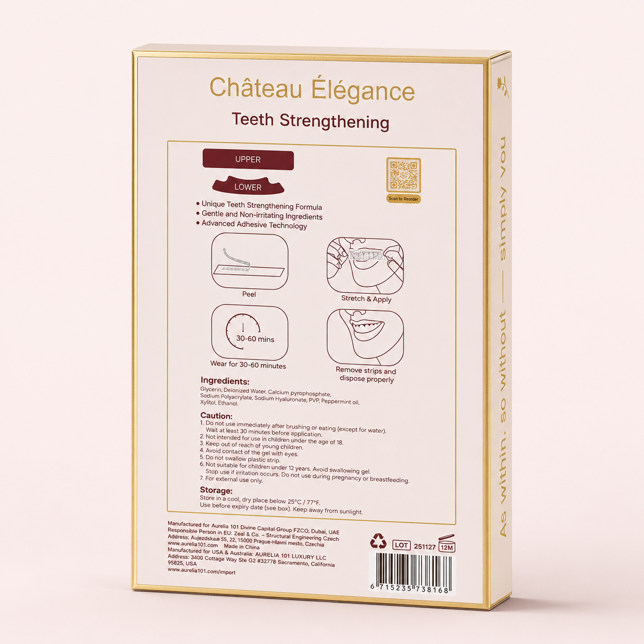 Château Élégance Enamel Boost Strengthening Strips – Citrus Essence