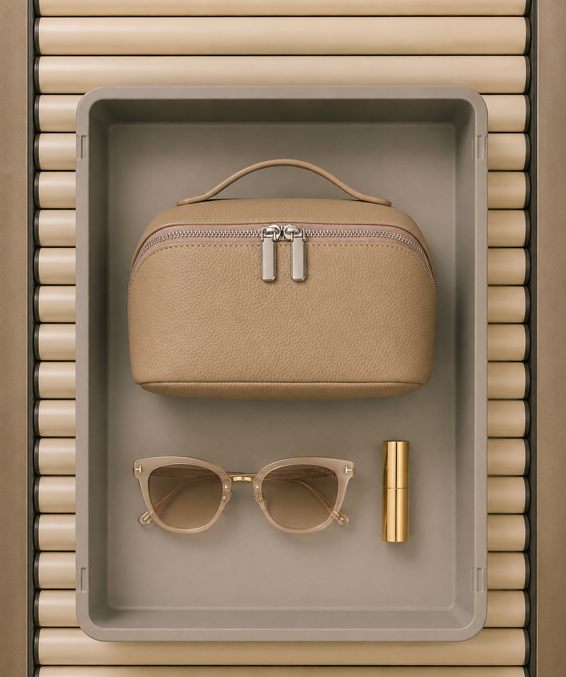Élise Voyage™ Genuine Leather Vanity Case