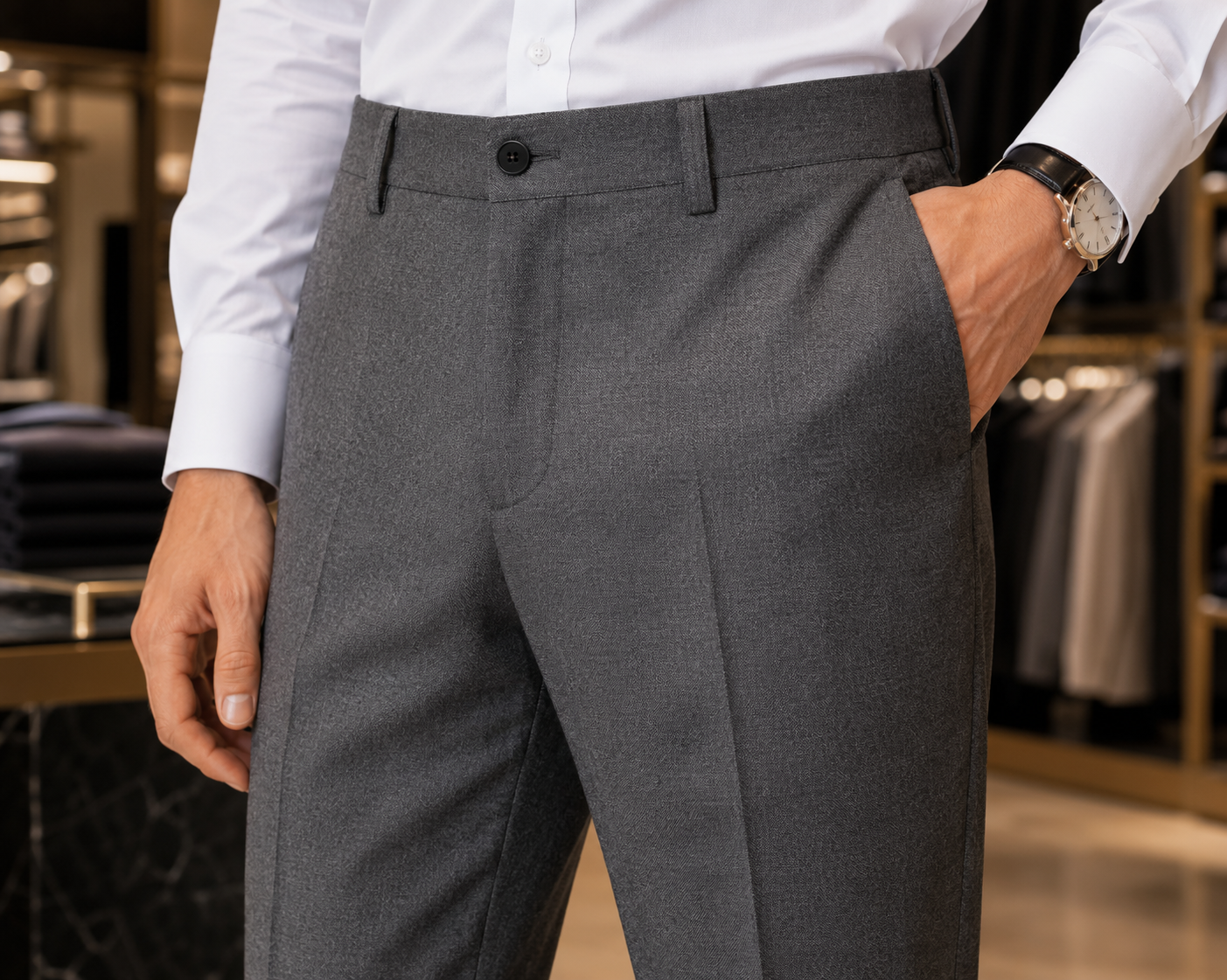 Château Élégance Men’s Slim Fit Tailored Pants