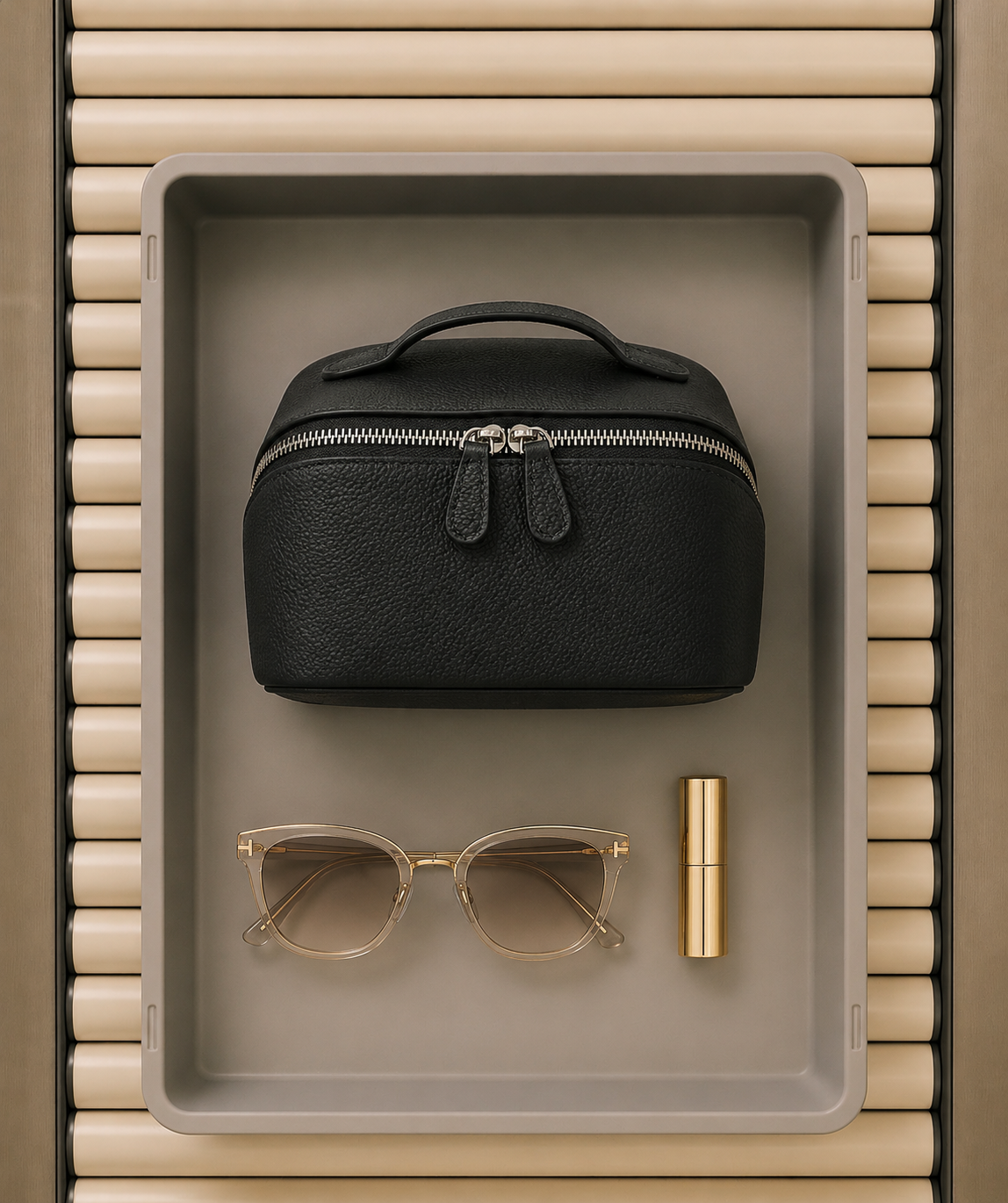 Élise Voyage™ Genuine Leather Vanity Case