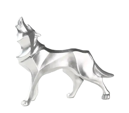 Loup Souverain™ – Sculpture Géométrique