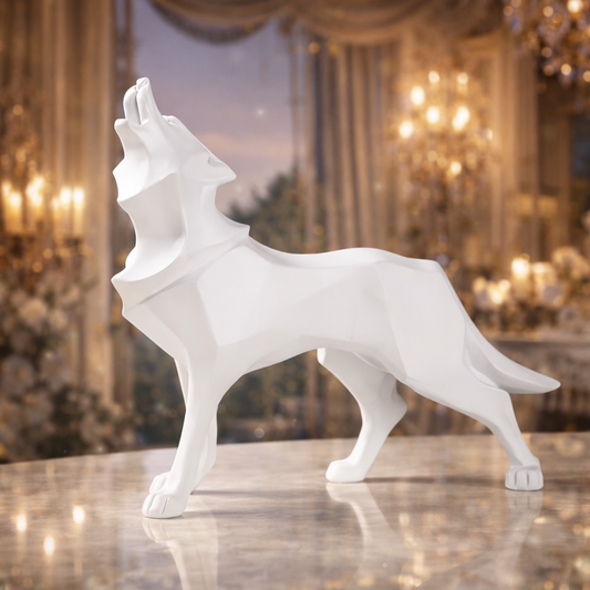 Loup Souverain™ – Sculpture Géométrique