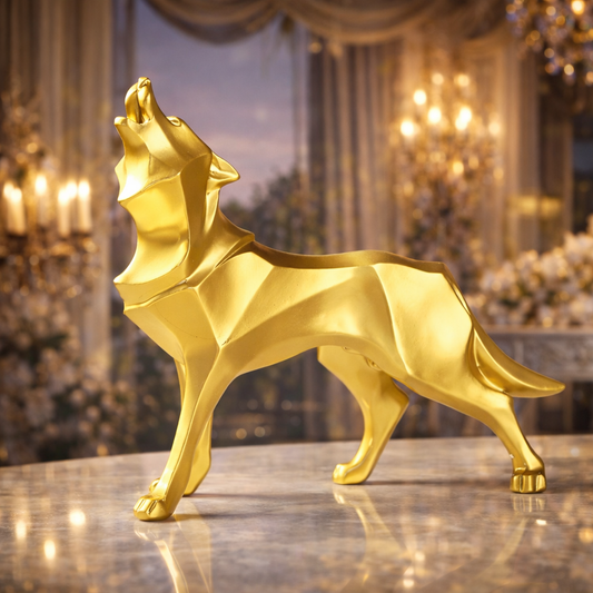 Loup Souverain™ – Sculpture Géométrique