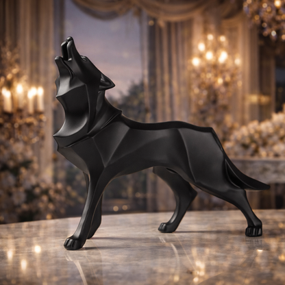 Loup Souverain™ – Sculpture Géométrique